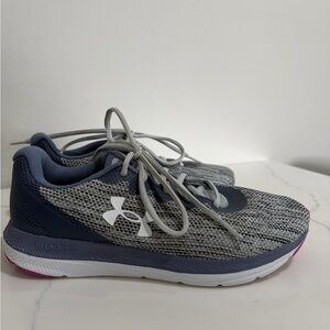 Under Armour Size 8 Charged Impulse 2 Knit Running Shoes Gray Purple White